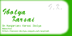 ibolya karsai business card